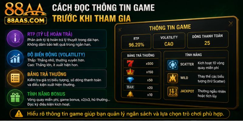 Cách đọc thông tin game trước khi tham gia