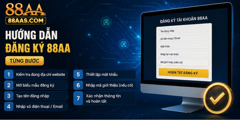 Hướng dẫn đăng ký 88AA từng bước