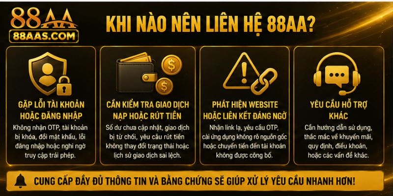 những lý do nên liên hệ 88aa