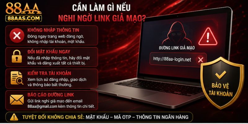 Cần làm gì nếu nghi ngờ link giả mạo?