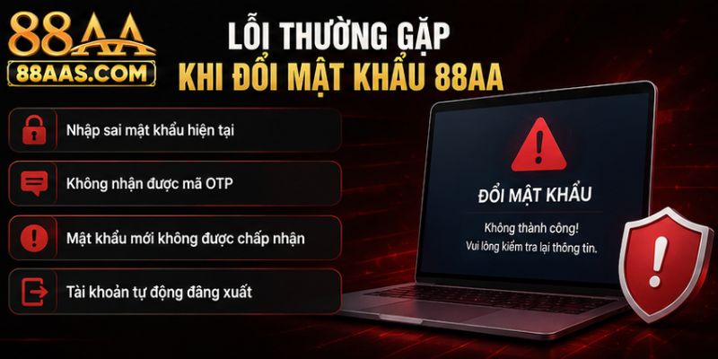 Những lỗi người dùng hay gặp phải khi đổi mật khẩu 88aa