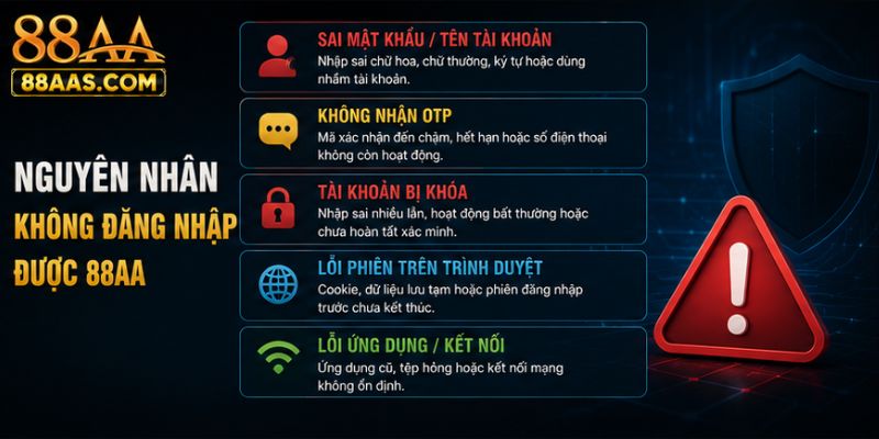 Nguyên Nhân Không Đăng Nhập Được 88AA