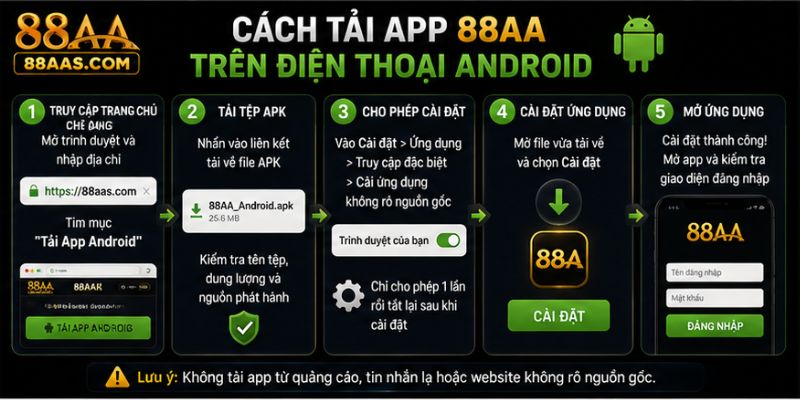 Tải app 88aa trên android