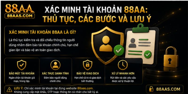 xác minh tài khoản 88aa